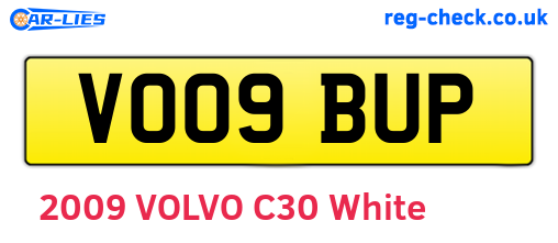 VO09BUP are the vehicle registration plates.