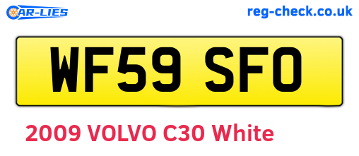 WF59SFO are the vehicle registration plates.