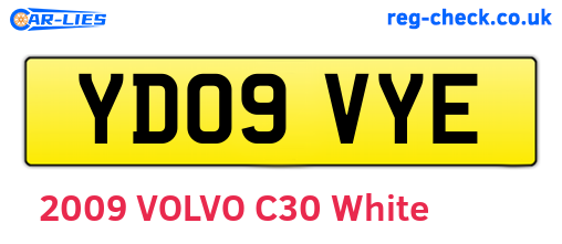 YD09VYE are the vehicle registration plates.