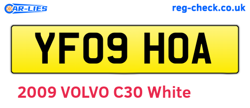 YF09HOA are the vehicle registration plates.