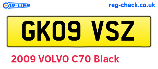 GK09VSZ are the vehicle registration plates.