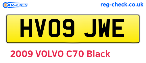 HV09JWE are the vehicle registration plates.