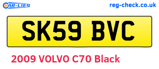 SK59BVC are the vehicle registration plates.