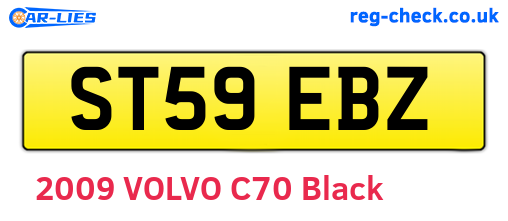 ST59EBZ are the vehicle registration plates.