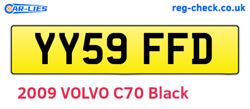 YY59FFD are the vehicle registration plates.