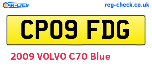 CP09FDG are the vehicle registration plates.