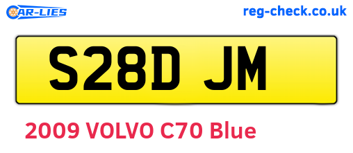 S28DJM are the vehicle registration plates.