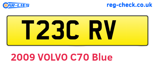 T23CRV are the vehicle registration plates.