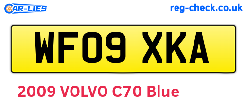 WF09XKA are the vehicle registration plates.
