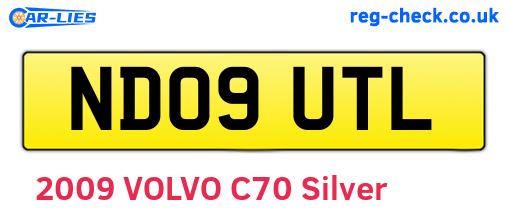 ND09UTL are the vehicle registration plates.