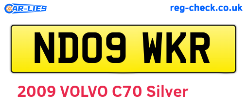 ND09WKR are the vehicle registration plates.