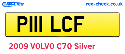 P111LCF are the vehicle registration plates.