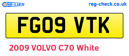 FG09VTK are the vehicle registration plates.