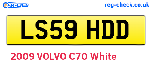 LS59HDD are the vehicle registration plates.