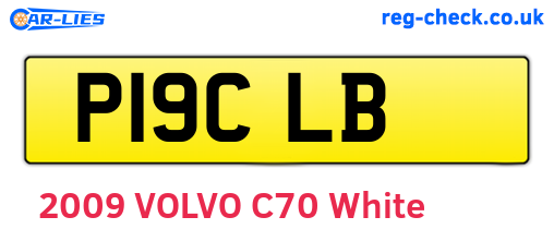 P19CLB are the vehicle registration plates.