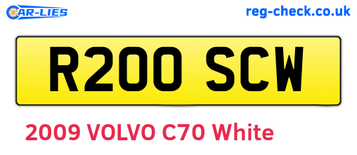 R200SCW are the vehicle registration plates.