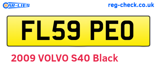 FL59PEO are the vehicle registration plates.