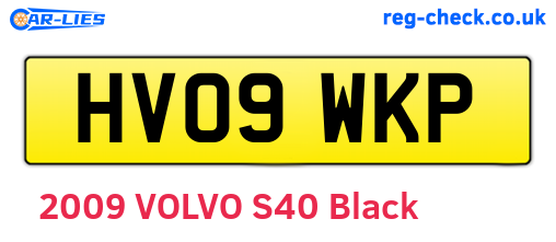 HV09WKP are the vehicle registration plates.