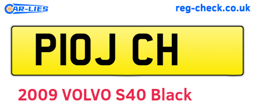 P10JCH are the vehicle registration plates.