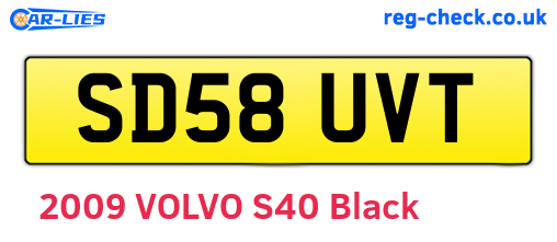 SD58UVT are the vehicle registration plates.
