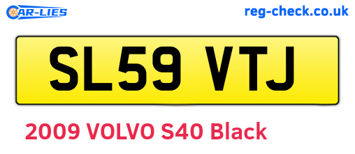 SL59VTJ are the vehicle registration plates.