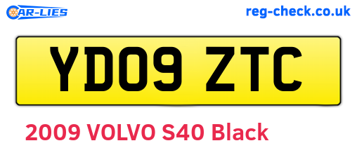 YD09ZTC are the vehicle registration plates.