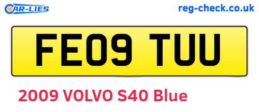FE09TUU are the vehicle registration plates.