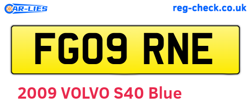 FG09RNE are the vehicle registration plates.