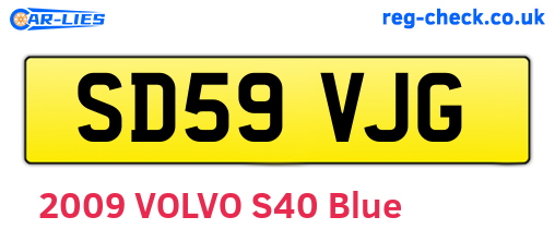 SD59VJG are the vehicle registration plates.