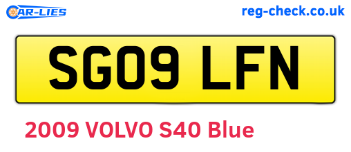 SG09LFN are the vehicle registration plates.