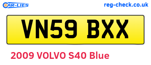 VN59BXX are the vehicle registration plates.