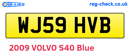 WJ59HVB are the vehicle registration plates.