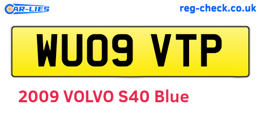 WU09VTP are the vehicle registration plates.