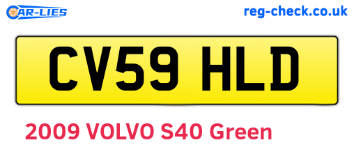 CV59HLD are the vehicle registration plates.