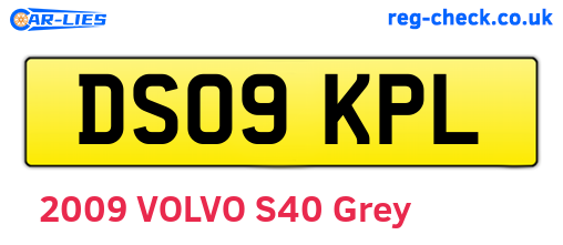 DS09KPL are the vehicle registration plates.