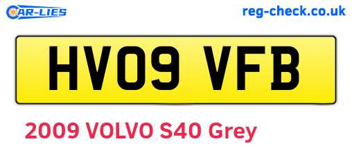 HV09VFB are the vehicle registration plates.