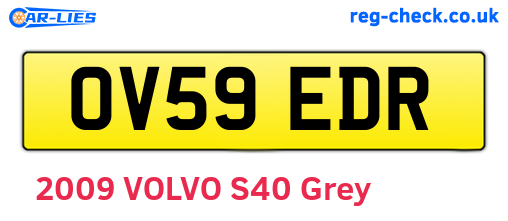 OV59EDR are the vehicle registration plates.