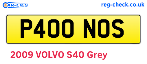 P400NOS are the vehicle registration plates.