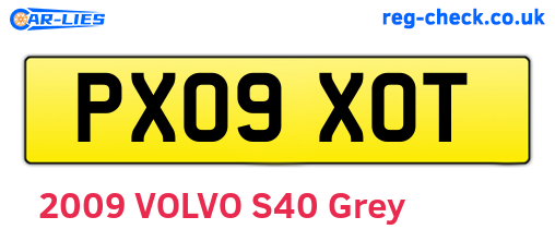 PX09XOT are the vehicle registration plates.