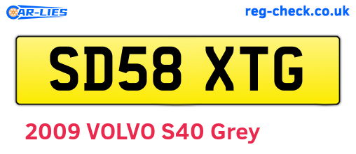 SD58XTG are the vehicle registration plates.