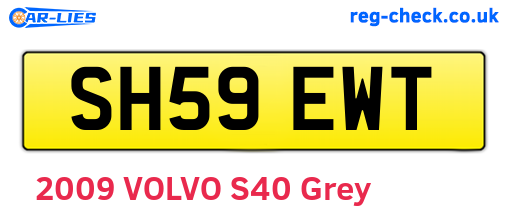 SH59EWT are the vehicle registration plates.