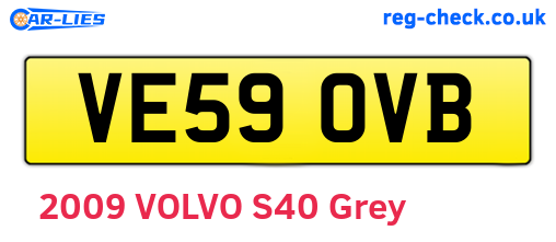 VE59OVB are the vehicle registration plates.