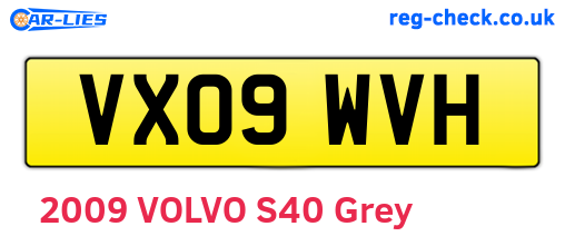 VX09WVH are the vehicle registration plates.