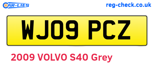 WJ09PCZ are the vehicle registration plates.