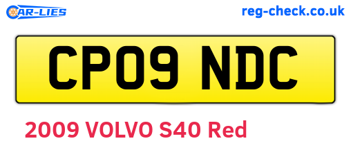 CP09NDC are the vehicle registration plates.