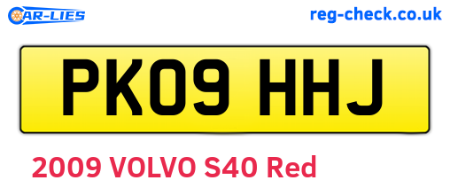 PK09HHJ are the vehicle registration plates.