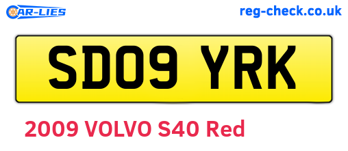 SD09YRK are the vehicle registration plates.