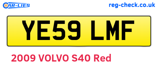 YE59LMF are the vehicle registration plates.