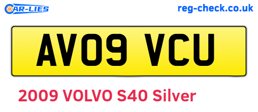 AV09VCU are the vehicle registration plates.