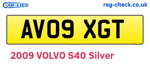 AV09XGT are the vehicle registration plates.